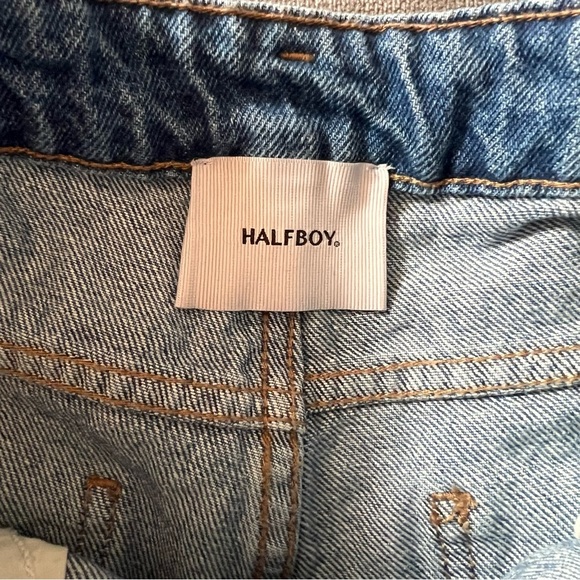 Halfboy Boyfriend Jeans Cuffed High Rise Straight Leg 27 - Picture 7 of 12